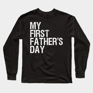 Mens First Father's Day Present Beer Baby Bottle New Daddy 2022 Long Sleeve T-Shirt